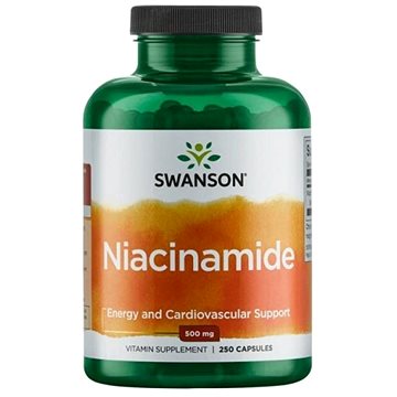 

Swanson Nikotinamid Vitamín B3 (Niacinamide), 500 mg, 250 kapslí