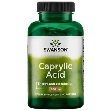 

Swanson Caprylic Acid (Kyselina kaprylová), 600 mg, 60 kapslí