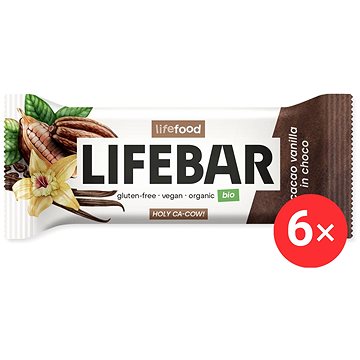 

Lifefood Lifebar InChoco S kakaovými boby a vanilkou RAW BIO 6 x 40 g