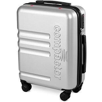 Kabinový kufr Compactor Hybrid Luggage S Vacuum System 55×20×40 cm, stříbrný