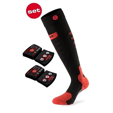 Lenz set heat sock 5.0 toe cap + lithium pack rcB 1200 /black-red - vyhřívané ponožky