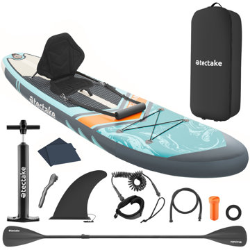 

TecTake Zenon Paddleboard s příslušenstvím, 2 v 1 nafukovací, vícebarevný