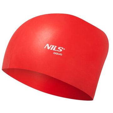 

NILS Aqua Silikonová čepice pro dlouhé vlasy NQC LH červená