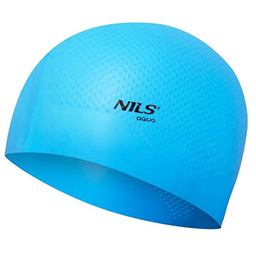 

NILS Aqua Silikonová čepice NQC Dots světlemodrá