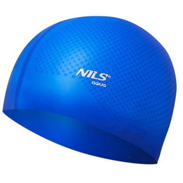 

NILS Aqua Silikonová čepice NQC Dots modrá