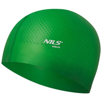 

NILS Aqua Silikonová čepice NQC Dots zelená