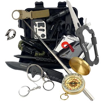 

Daklos Taktický SOS box pro přežití v přírodě, sada 39 v 1