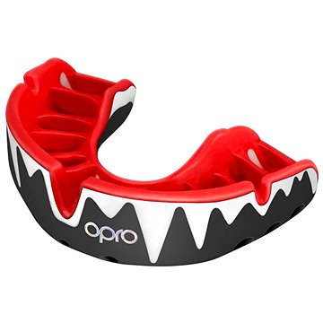

OPRO Platinum černá/červená/bílé zuby