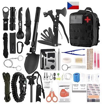 

Daklos Taktický SOS box pro přežití v přírodě, sada 96 v 1