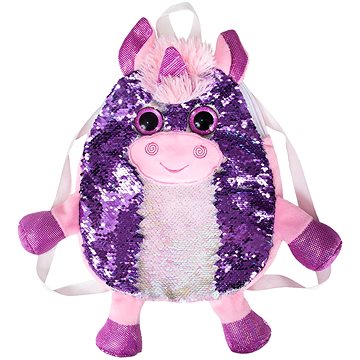 

Wiky Batoh flitrový, fialový jednorožec 38 cm