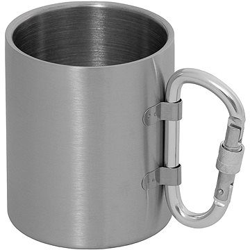 

MFH Hrnek dvouplášťový nerezový 300 ml s karabinou