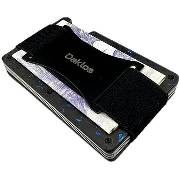 

DAKLOS Carbon RFID karbonová mini peněženka černomodrá
