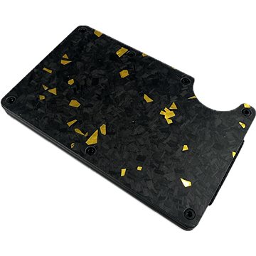 

DAKLOS Carbon RFID karbonová mini peněženka černozlatá