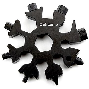 

Daklos Hvězdička 18v1, šestihranné klíče, očkové klíče, křížový šroubovák, plochý šroubovák, otvírák