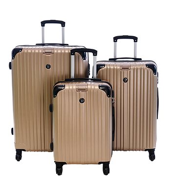 

BERTOO Cestovní kufr Venezia champagne set 3v1