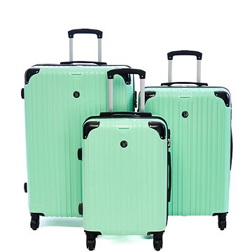 

BERTOO Cestovní kufr Venezia mentolový set 3v1