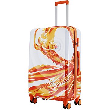 Semi Line Střední kufr T5655 White/Orange