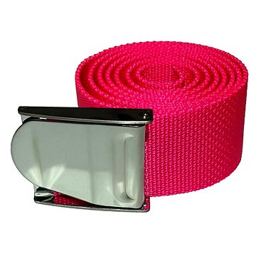 

Agama s kovovou přezkou 1,5 m, neon růžová