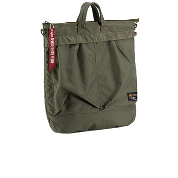 

Alpha Industries Label Helmet Bag tmavo zelená