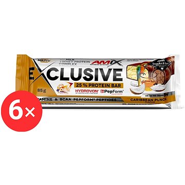 

Amix Nutrition Exclusive Protein Bar, 6 x 85g, Carribbean Punch