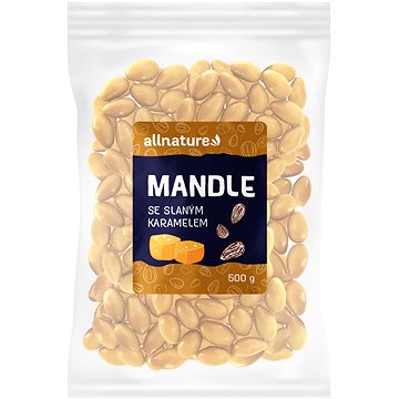 Allnature Mandle slaný karamel 500 g - Ořechy