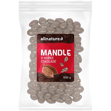 Allnature Mandle v hořké čokoládě 500 g - Ořechy