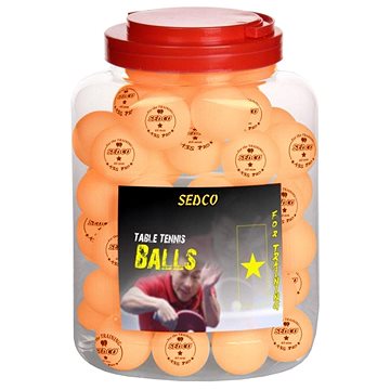

SEDCO Míčky na stolní tenis for TRAINING 1* CELL FREE 60 ks - dóza oranžová