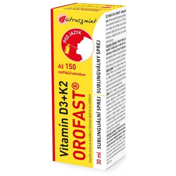

OROFAST Vitamín D3 + K2 sublinguální sprej 30 ml