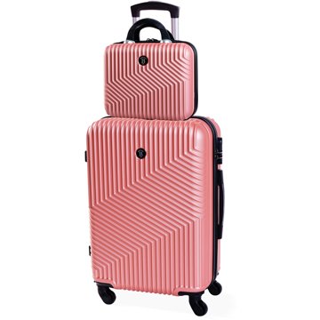 

BERTOO cestovní kufr Milano - růžový set 2v1