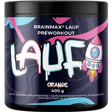 

BrainMax Lauf Pre-workout STIM 400 g, pomeranč