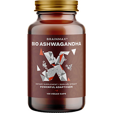 

BrainMax BIO Ashwagandha 560 mg, 100 rostlinných kapslí