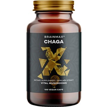 

BrainMax Chaga extrakt, 50 % polysacharidů a 20 % beta-1,3/1,6 D-glukanů, 500 mg, 100 rostlinných ka