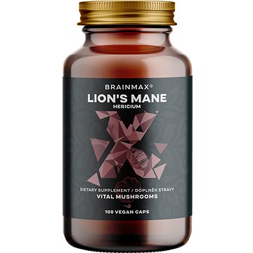 

BrainMax Lion's Mane extrakt, 50% polysacharidů a 20% glukanů, 500 mg, 100 rostlinných kapslí