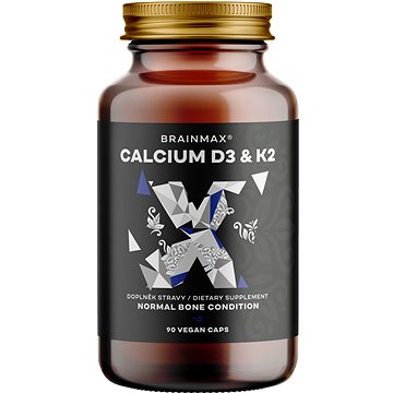 

BrainMax Calcium D3 & K2, 90 rostlinných kapslí