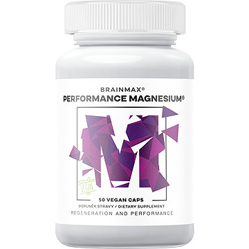 

BrainMax Performance Magnesium 1000 mg, Hořčík 200 mg + Vitamín B6 P5P, 50 rostlinných kapslí