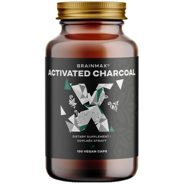 

BrainMax Activated Charcoal, aktivní uhlí z kokosových skořápek, 575 mg, 100 rostlinných kapslí
