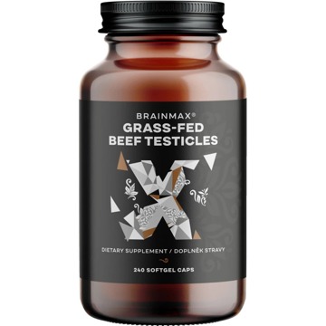 

BrainMax Grass-Fed Beef testicles, hovězí varlata, 240 kapslí