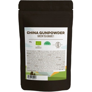 

BrainMax Pure China Gunpowder Grade 1, zelený čaj, BIO, 100 g