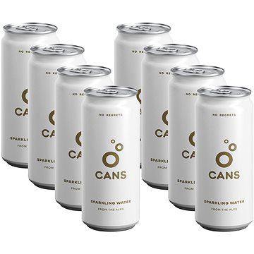 

CANS jemně perlivá alpská voda, 8 x 330 ml