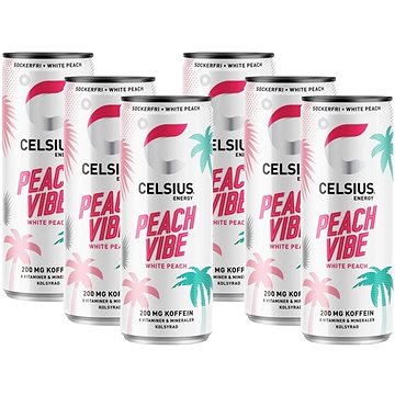 

Celsius Peach Vibe - Broskev - 6 x 355 ml