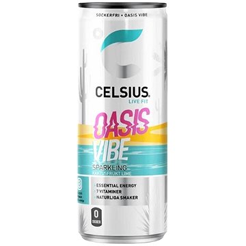 

Celsius Oasis Vibe - Limetka / Kaktus - 355ml
