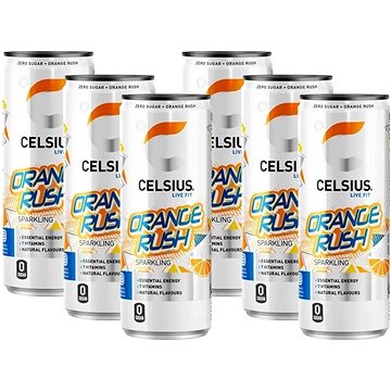 

Celsius Orange Rush - Pomeranč - 6 x 355 ml