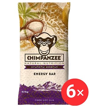 

CHIMPANZEE Energy bar 6 x 55g, Crunchy Peanut