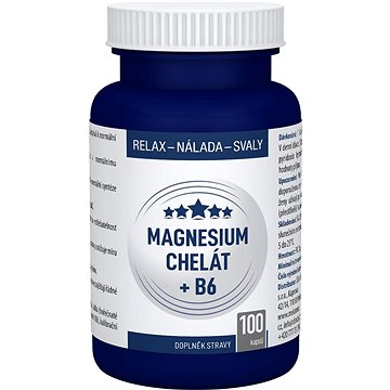 

Clinical Magnesium chelát + B6 100 kapslí