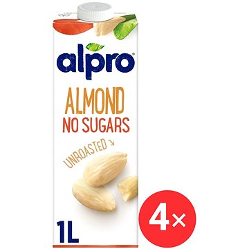 

Alpro mandlový nápoj neslazený-nepražený 4 x 1l