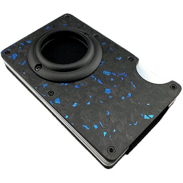 

Daklos Carbon RFID karbonová mini pro AirTag s klipem černomodrá