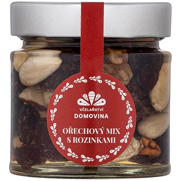 

Včelařství Domovina Ořechový mix s rozinkami v medu 230 g