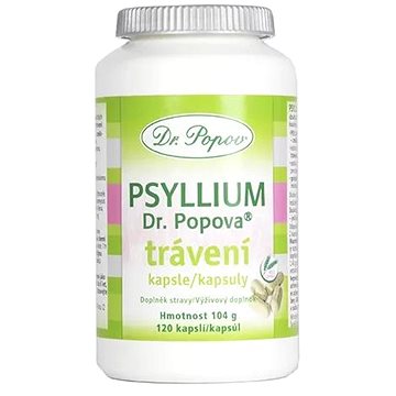 

Dr.Popov Psyllium TRÁVENÍ kapsle 120 ks