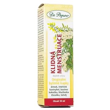 

Dr.Popov Klidná menstruace, originální bylinné kapky 50 ml