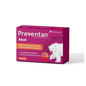 

Preventan Akut s příchutí brusinek a grepu 30 tablet